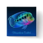 Flowerhorn Cichlid Fish Pin buttons