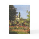 Flowering Garden at Sainte-Adresse by Claude Monet cards