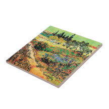 Flowering Garden with Path, van Gogh Tile