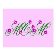 Flowering Mum purple Postcard