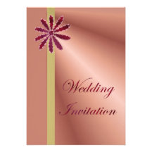 Flowering Shiny Silky Wedding Invitation
