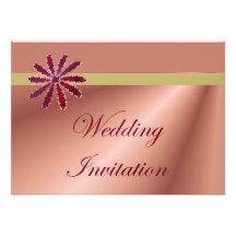 Flowering Shiny Silky Wedding Invitation