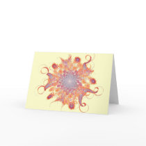 Flowering Sun Fractal Card