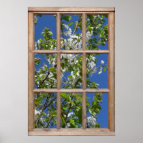 Flowering Tree View from a Window Posters