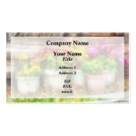 Flowerpots with Autumn Flowers Business Cards