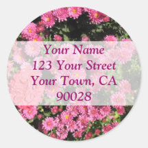 flowers address labels stickers