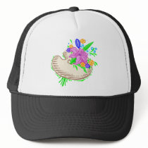 FLowers and Artist Palette Trucker Hat