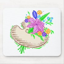 FLowers and Artist Palette Mouse Pad