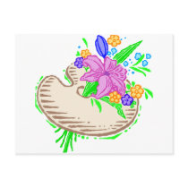 FLowers and Artist Palette Postcard