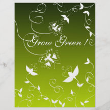 Flowers and butterflies design flyer