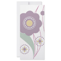 Flowers and dots full colour rack card