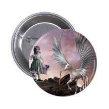 FLOWERS AND FANTASIES 2 PINBACK BUTTON