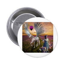 FLOWERS AND FANTASIES 3 PINBACK BUTTON