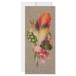 Flowers and Feather Bookmark rack cards
