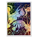 Flowers and Leaves - Light and Dark Greeting Card
