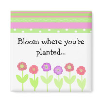 Flowers and Stripes with Saying