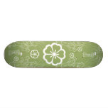 Flowers and water skate board