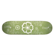 Flowers and water skate board