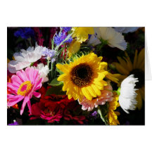 Flowers at the farmers market cards