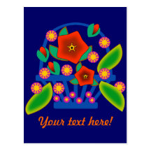 Flowers Basket Post Card