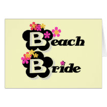 Flowers Beach Bride T-shirts and Gifts Greeting Card