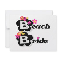 Flowers Beach Bride T-shirts and Gifts Custom Invitations