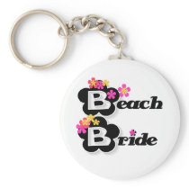 Flowers Beach Bride T-shirts and Gifts Key Chain