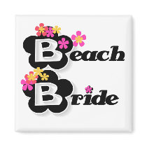 Flowers Beach Bride T-shirts and Gifts Refrigerator Magnets