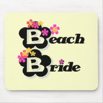Flowers Beach Bride T-shirts and Gifts Mouse Pads