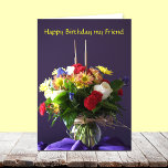 Flowers Birthday Card for Friend