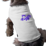 Flowers Blue Tinted Ground Orchid Doggie Tee Shirt