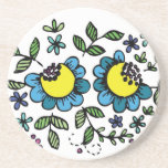 Flowers coaster floral design