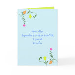 Flowers for Baby Announcement Card