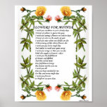 Flowers for Mothers Poetry Poster_Vintage Art Gift