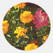 Flowers For Worship Round Sticker