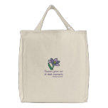Flowers Grow Out of Dark Moments Quote on Tote Canvas Bag