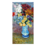 Flowers in a blue vase by Vincent van Gogh photo cards