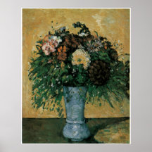 Flowers in a Blue Vase, c.1873-75 Poster
