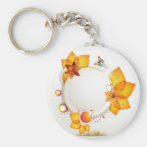 Flowers in a Circle Key Chains