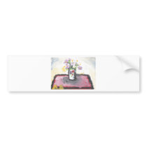 Flowers in a Polkadot Vase Bumper Sticker
