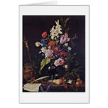 Flowers In Glass Vase By De Heem Jan Davidsz cards