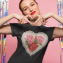 Flowers in Heart T-shirt