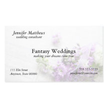 flowers in lavender with music business card