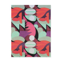 Flowers in Red Deco Post Card