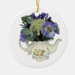 Flowers in teapot ornaments