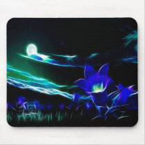 Flowers In The Moonlight Mouse Pads