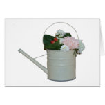 Flowers in watering can card