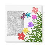 Flowers N Butterflies template magnet