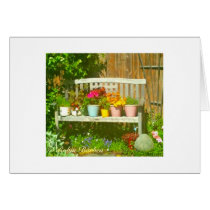 FLowers on Bench cards