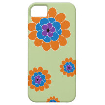 Flowers on Green Case iPhone 5 Cover